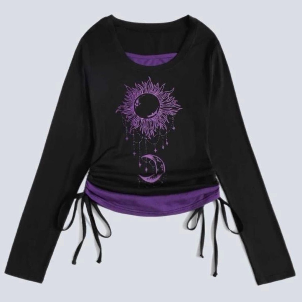 Sun & Moon Drawstring Tee